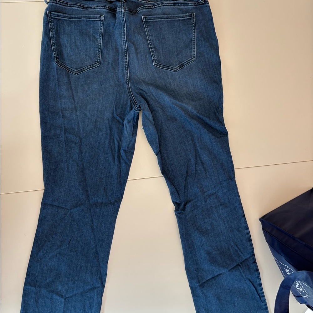 NYDJ Marilyn Blue Straight Leg Stretch Jeans